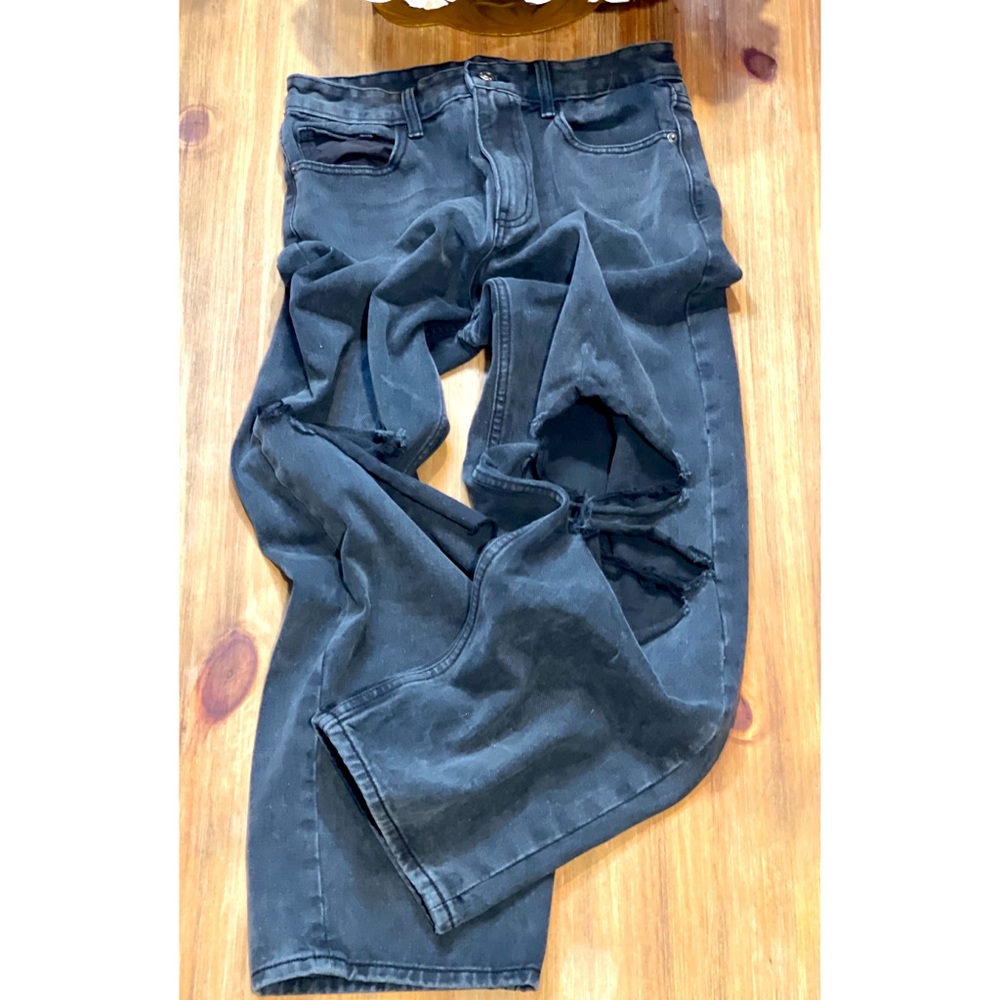 Prettylittlething size 10 bf distressed denim